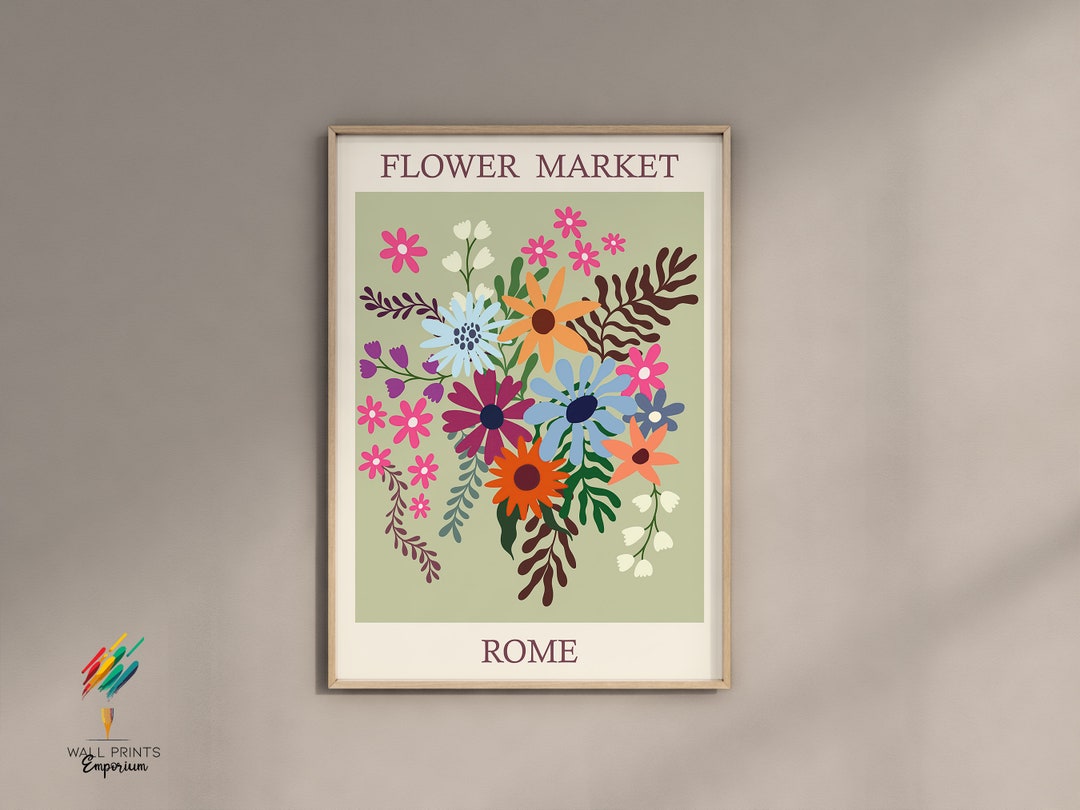 Henri Matisse Blumenmarkt Poster – Leinwanddruck, Rosa Blumenmuster, Wandkunst Für Zuhause