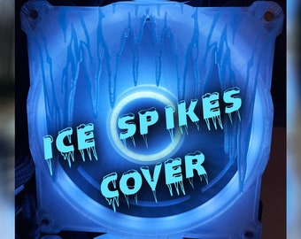 Ice Spikes Custom Fan Covers Mod for RGB Gaming Computer PC Magnet Grill Game Accessories