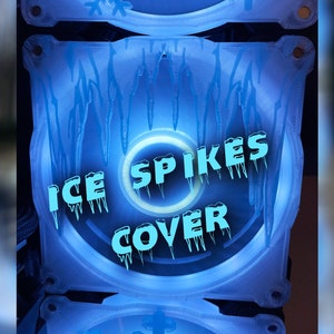 Ice Spikes Custom Fan Covers Mod for RGB Gaming Computer PC Magnet Grill Game Accessories