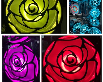Rose Flower Fan Grill/Cover 120mm Custom 3D Printed Gaming PC Case Shroud Build Mod Accessory with Magnets #124