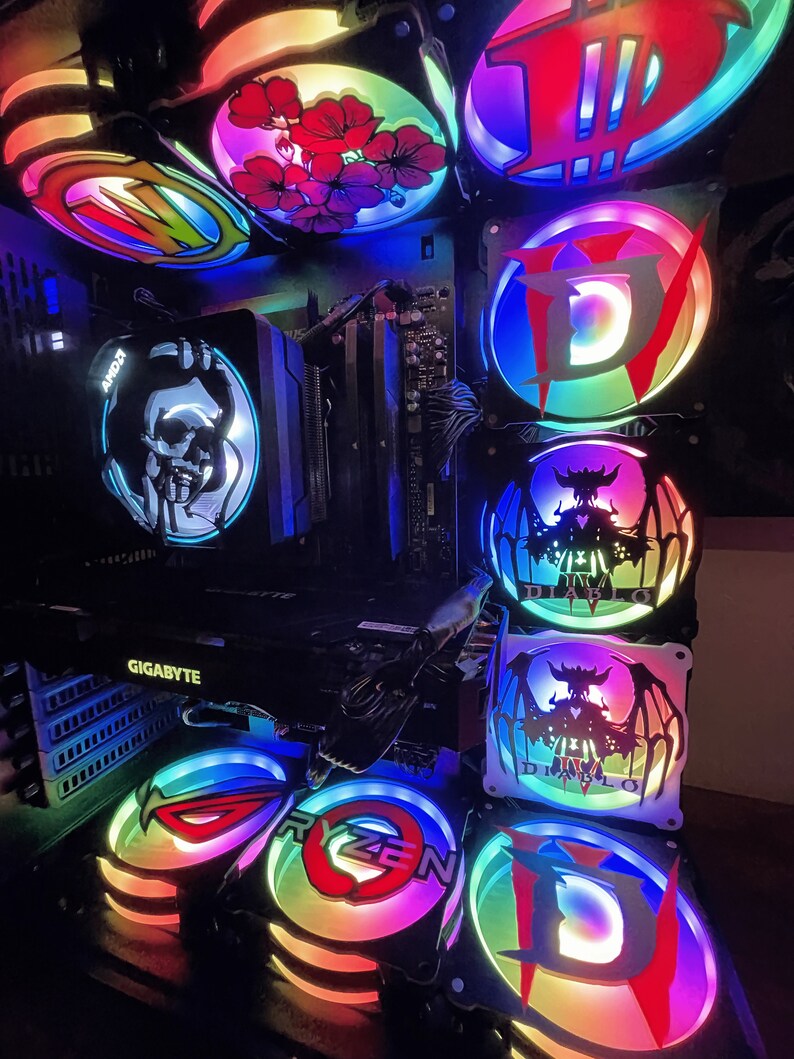 Diablo IV Fan Cover 120mm RGB Fan Grill Custom 3D Printed Etsy