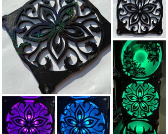 Flower Pattern Fan Grill/Cover 120mm Custom 3D Printed Gaming PC Case Shroud Build Mod Accessory with Magnets #131