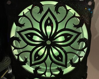 Flower Pattern Fan Grill: 120mm 3D Printed PC Case Mod