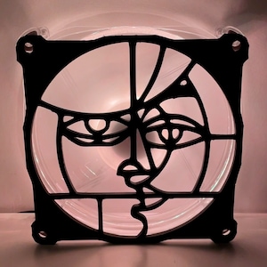 Abstract Art Fan Cover 120mm RGB Fan Grill - Custom 3D Printed Gaming PC Fan Shroud Build Mod Accessory with screws or Magnets #81