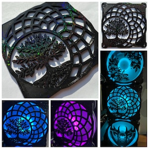 Tree Of Life Fan Grill/Cover 120mm Custom 3D Printed Gaming PC Case Shroud Build Mod Accessory with Magnets #132