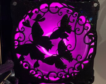 Butterfly Fan Grill: 120mm 3D Printed PC Case Cover with Magnets