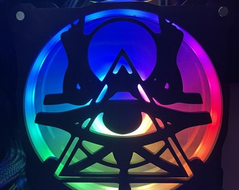 Egypt Eye 120mm Fan Cover: 3D Printed RGB PC Mod