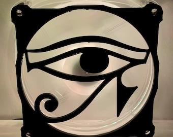 Eye of Horus Fan Cover 120mm RGB Fan Grill - Custom 3D Printed Gaming PC Fan Shroud Build Mod Accessory with screws or Magnets #80