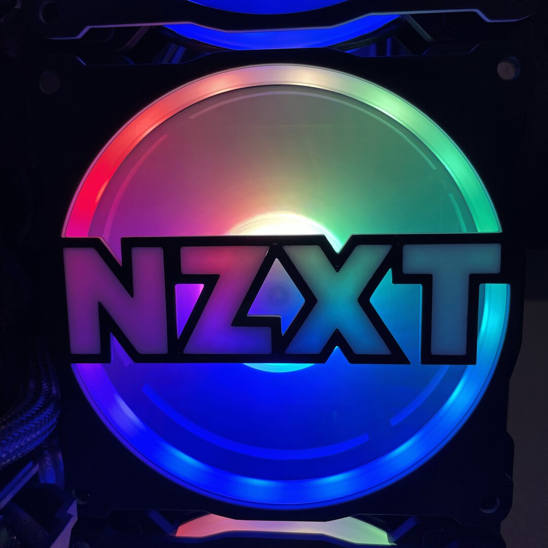 NZXT Logo Fan Cover 120mm RGB Fan Grill Custom 3D Printed Etsy