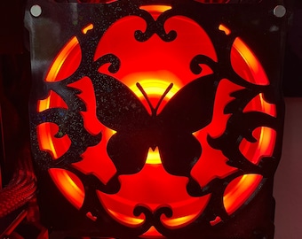 Butterfly Fan Grill: 120mm 3D Printed PC Case Cover with Magnets