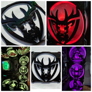 Deer Logo Fan Grill/Cover 120mm Custom 3D Printed Gaming PC Case Shroud Build Mod Accessory with Magnets #135