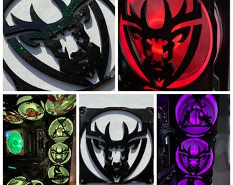 Deer Logo Fan Grill/Cover 120mm Custom 3D Printed Gaming PC Case Shroud Build Mod Accessory with Magnets #135