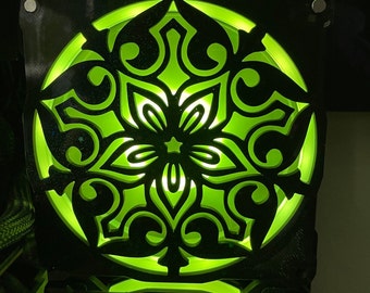 Flower Pattern Fan Grill: 120mm 3D Printed PC Case Cover with Magnets