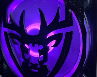 Deer Logo Fan Grill: Custom 3D Printed PC Case Mod (120mm)