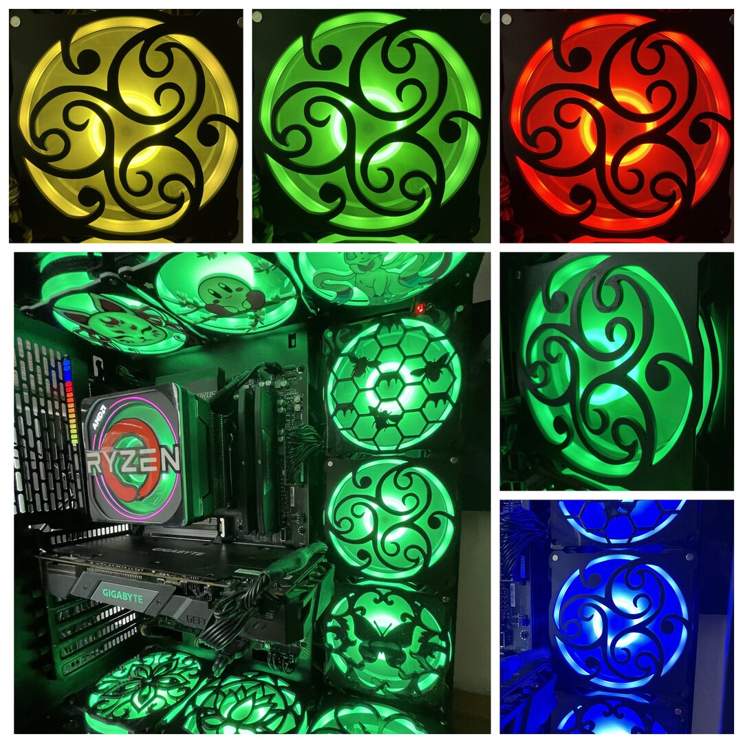 Fusion Grill Fan Cover 120mm RGB Fan Grill Custom 3D Printed Gaming PC