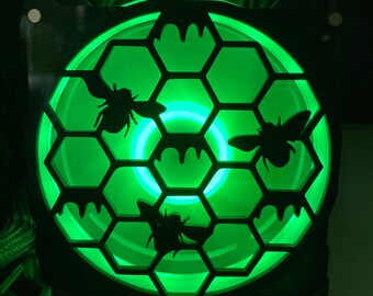 Honeycomb 120mm Fan Grill: Custom 3D Printed PC Case Mod with Magnets