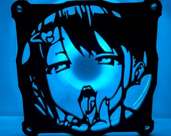 Anime Girl Fan Grill: 120mm RGB PC Gaming Fan Cover