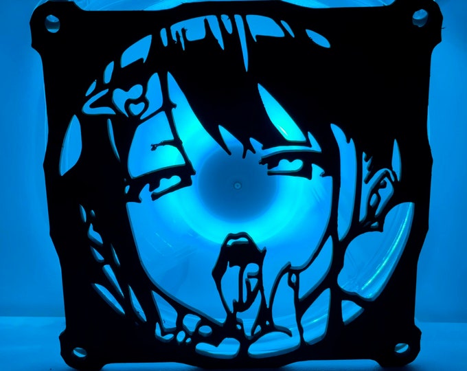 Featured listing image: Anime Girl Fan Grill: 120mm RGB PC Gaming Fan Cover