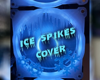 Ice Spikes Snowflakes Custom Fan Covers Mod for RGB Gaming Computer PC Magnet Grill Game Accessories