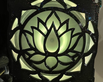 Lotus Flower Fan Grill: 120mm Custom PC Case Cover
