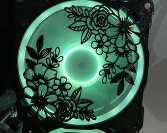 Flower Bouquet Fan Grill: 120mm 3D Printed PC Case Cover