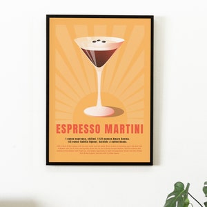 Espresso Martini Printable Wall Art | Cocktail Poster Instant Download | Espresso Martini Print Digital Download