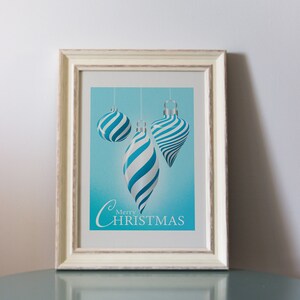 Christmas Baubles, Printable Wall Art, Gallery Wall Art, Holiday Print, Xmas Decor