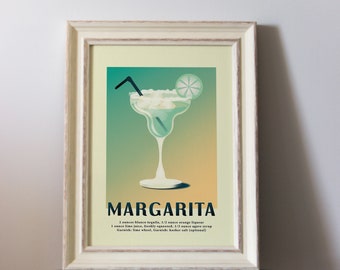 Margarita Print, Printable Wall Art, Cocktail Wall Art, Print, Alcohol Print, Kitchen Print, Wall Art, Cocktail Printable, Kitchen Printable