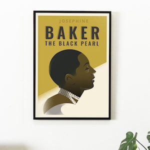 Josephine Baker Print, Vintage Wall Art, Black Woman Art, Woman Portrait, Dancer Art, Digital DOWNLOAD, PRINTABLE Wall Art, Large Wall Art