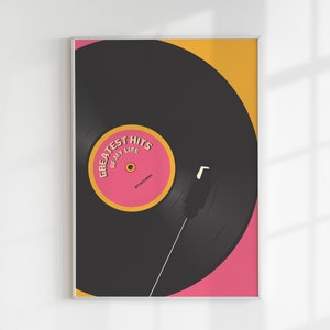 Music Poster Wall Art, Vinyl Poster, Retro Record Poster, Mid century Modern, Music Vintage Poster, Music Print