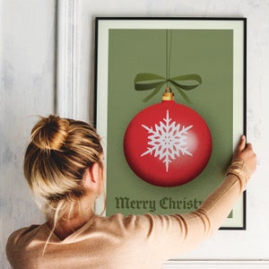 Christmas Ball Printable Wall Art, Christmas Prints, Christmas Decor, Christmas Decorations, Christmas Ornament Baubles Print