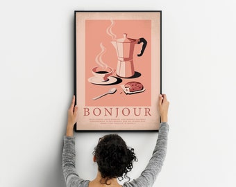 Impresión de café, regalo de amante del café, arte de cocina, regalo de bebedor de café, comida y bebida