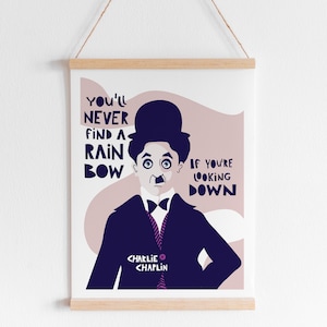 Charlie Chaplin Motivational Quotes - Charlie Chaplin poster | Inspirational Wall Art | Charlie Chaplin Art | Famous Quotes