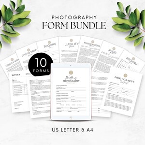 Wedding Photography Contract And Model Release Form for Photographers Editable Canva Template Set Client Agreement Bundle Word A4 US Letter