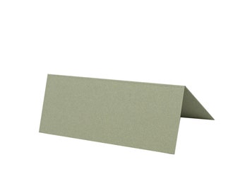 100 x Moss Green Matte Place Cards - Blank Wedding & Party Placecards