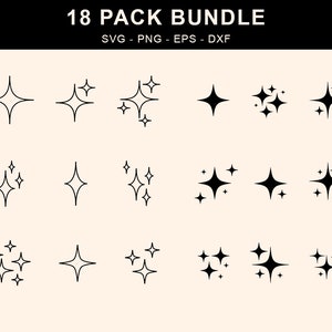 Funkeln SVG Bundle, Funkeln Sterne SVG, Sterne zwart, Stern Clipart, Sofortiger Download, Cricut geschnitten Datei, Silhouette, helle Sterne, funkelnde Sterne