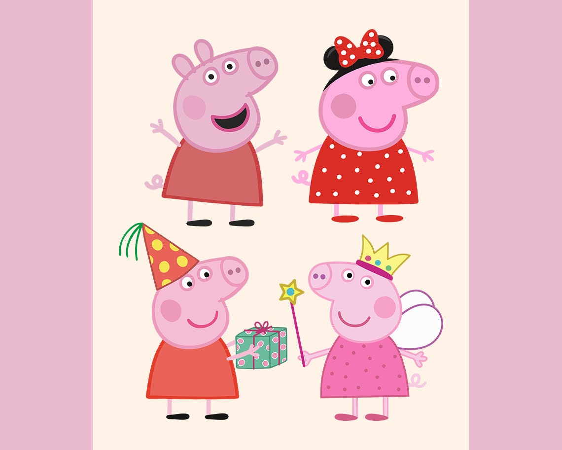 29pcs Peppa Pig Birthday Decorations Cartoon Aluminium Foil