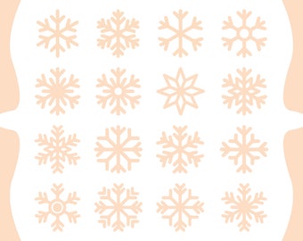 Sneeuwvlok SVG, winter SVG, sneeuwvlokken SVG, kerst SVG, maretak SVG, vakantie SVG, Merry Christmas SVG, gesneden bestand voor Cricut, silhouet