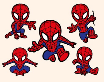 Spidey Bundle Layered SVG, Cut Files for Cricut and Silhouette, Ready for (DTG) Direct to Garment, (DTF) Direct to Film, Spidey Printing