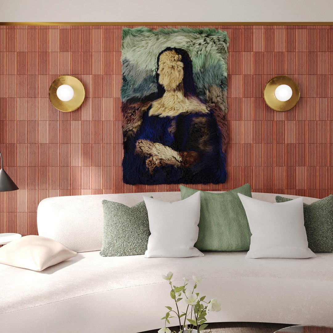 Fluffy Mona Lisa Wall Art Decor Modern Wall Art 3D Furry Mona Lisa Art