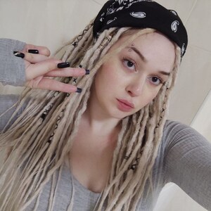 Synthetische Dreadlocks für Erweiterungen | Blond | Ein Set einfacher zweiseitiger gehäkelter Dreadlocks | Dreads