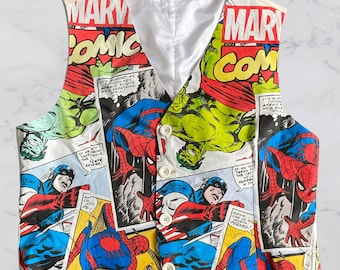 Marvel Avengers comic strip waistcoat