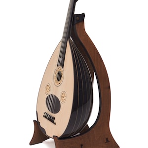 Turkish Oud with Pickup | Black Walnut Acoustic Electric Oud | Handmade Oud for Beginners | Budget Friendly & Easy to Play