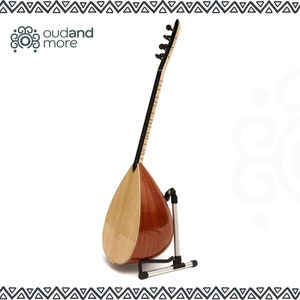 Baglama a manico lungo / Saz turco artigianale / Mogano e abete / Suono ricco / Custodia morbida inclusa / Suono Pro Folk