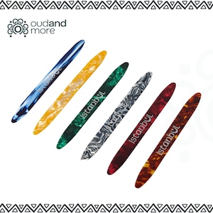 6 Oud Picks Set | Ausgefallene Istanbul Risha | Gemischte Dicke Packung | Handgemachte Oud Picks | Kostenloser Versand | Ethnische Musik Ausrüstung