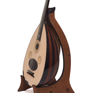 Turkish Oud with Pickup by Enver Asaf | Black Mahogany | Handmade Acoustic-Electric Oud | Affordable Quality | Easy Playability