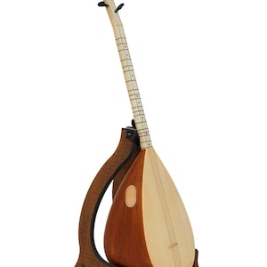 Baglama turco a collo lungo / Saz in mogano opaco / Fatto a mano dal maestro Orhun / Suono folk professionale / Custodia morbida gratuita