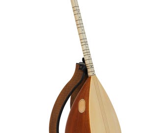 Handmade Mahogany Short Neck Baglama | Turkish Folk Saz, Soft Case
