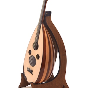 Arabic Oud Made By Enver Asaf | Maple & Mahogany Handmade Oud with Sound Output | Smooth Action | Traditional Warm Tone | Beginner Friendly