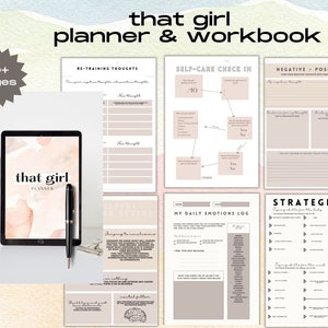 that girl planner|productivity|self-care|habit tracker|that girl journal|iPad planner | digital planner| weekly planner|selfcare